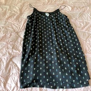 Francescas black dress with flowers